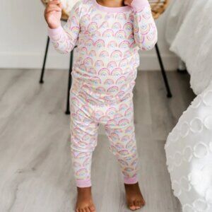 Little Sleepies Pastel Rainbow Pajama Set